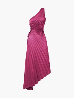 Bold In Pleat Satin Cutout Long Dress
