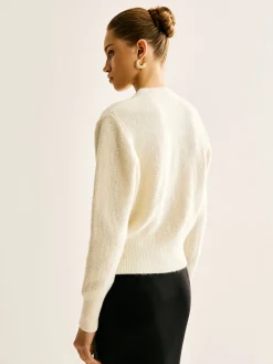 Bow Button Panel Cardigan