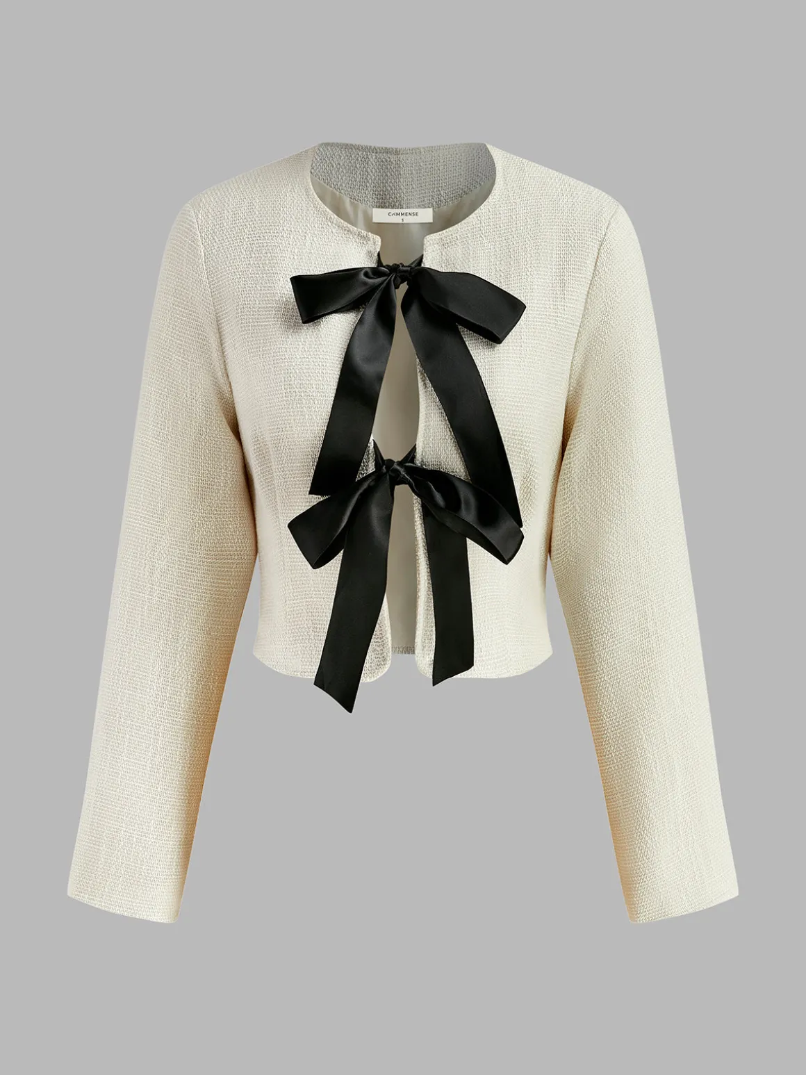 Bow Decor Short Blazer