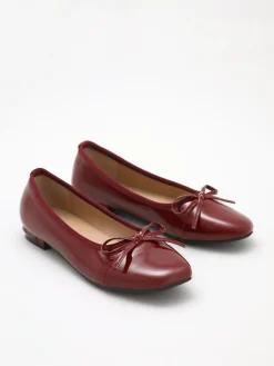 Bowknot Decor Square Toe Ballet Mary Jane Flats