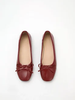 Bowknot Decor Square Toe Ballet Mary Jane Flats
