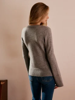 Breasted Bell Sleeve Slim Cardigan