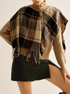 Breasted Tassel Knit Shawl Outerwear