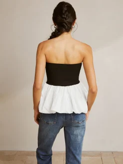 Bubble Two-Tone Tube Top