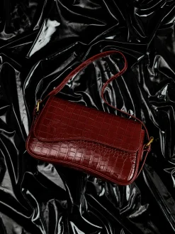 Buckle Checkered Small Armpit Bag