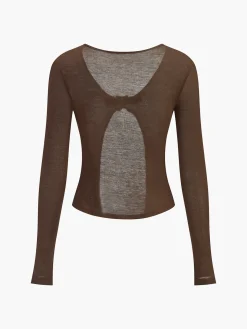 Buckle Design Split Thin Blouse