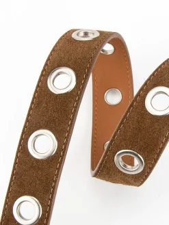 Buckle Slim Suede Belt