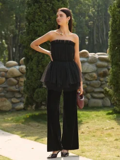 Bud Waist Mesh Tube Top