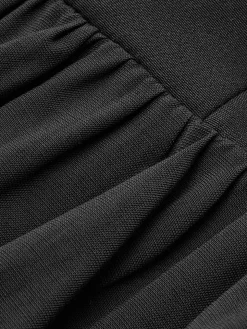 Bud Waist Pleated Panel Mini Skirt