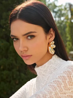 Butterfly Golden Wing Stud Earrings