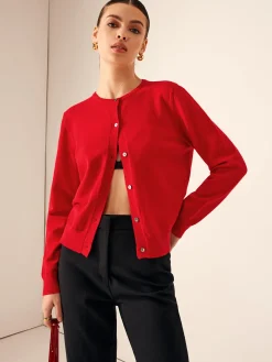 Button Down Cashmere-Blend Cardigan