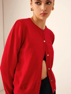 Button Down Cashmere-Blend Cardigan