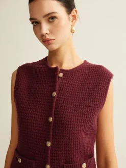 Button Down Cozy Sweater Vest