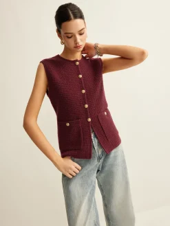 Button Down Cozy Sweater Vest