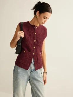 Button Down Cozy Sweater Vest