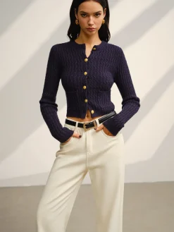 Button Down Petite Cardigan