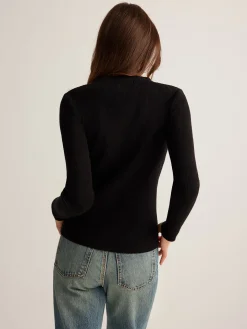 Button Down Skinny Knit Top