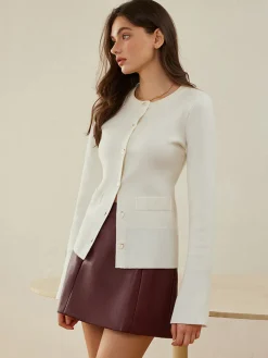 Button Down Slim Cardigan