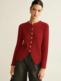 Button Down Split Cardigan
