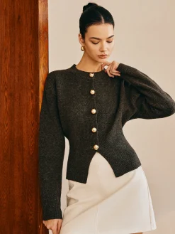 Button Down Split Sweater