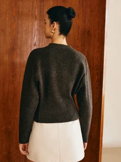 Button Down Split Sweater