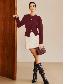 Button Down Split Sweater
