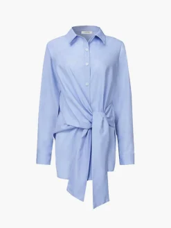 Button Down Tied Long Shirt