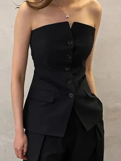 Button Down Tube Top