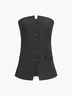 Button Down Tube Top