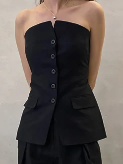 Button Down Tube Top