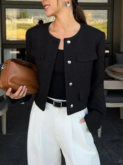 Button Down Tweed Jacket