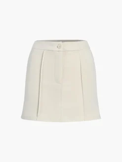 Button Front Halter Neck Backless Vest Blazer With Skirt Set