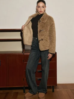 Button Lapel Teddy Jacket