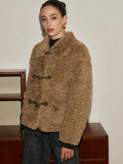 Button Lapel Teddy Jacket