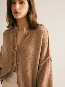 Button Loose Soft Cardigan