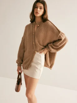 Button Loose Soft Cardigan