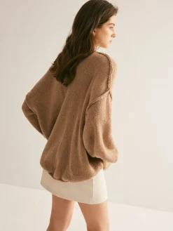 Button Loose Soft Cardigan