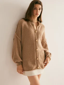 Button Loose Soft Cardigan