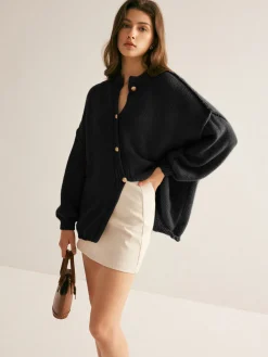 Button Loose Soft Cardigan