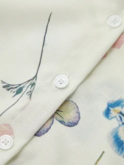 Button Print Straight Skirt