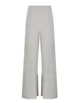 Button Split Sleeveless Pants Set