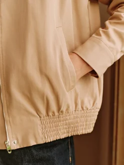 Button Zipper Polo Jacket