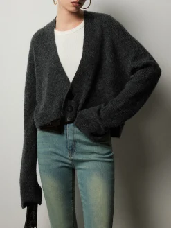 Buttoned Slouchy Cardigan