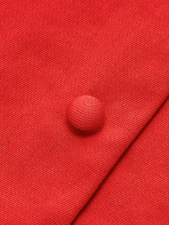 Button-Front Sleeveless Short Dress