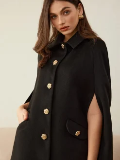 Camellia-Button Cloak