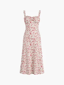 Cami Floral Bohemian Vacation Midi Dress