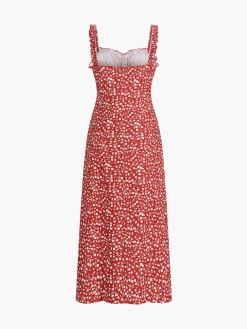 Cami Floral Bohemian Vacation Midi Dress