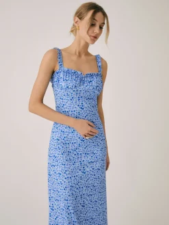 Cami Floral Bohemian Vacation Midi Dress