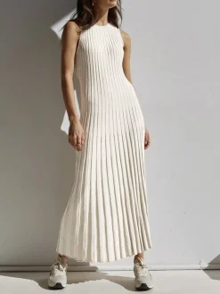 Camille Knit Pleat Maxi Dress