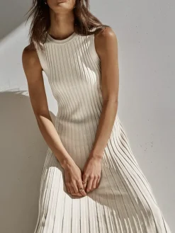 Camille Knit Pleat Maxi Dress